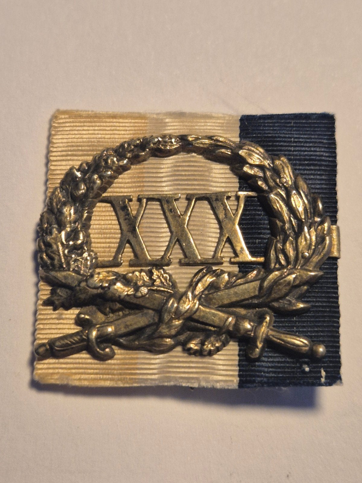 Gesp medaille model 1844 officierskruis XXX jaar gemerkt, Verzamelen, Ophalen of Verzenden, Landmacht, Nederland, Lintje, Medaille of Wings