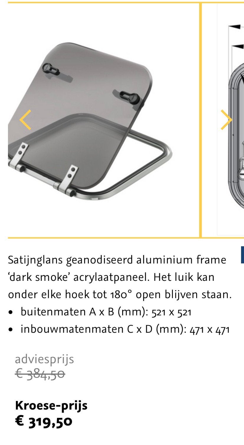 Vetus Planus PLA50L vluchtluik nieuw!, Ophalen, Nieuw, Motor en Techniek