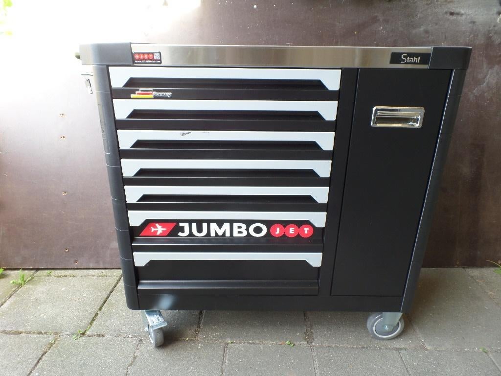 Gereedschap wagen, STAHL, Jet JUMBO, 295 delig-(#8878), Doe-het-zelf en Verbouw, Gereedschapskisten, Ophalen, Gevuld, Nieuw