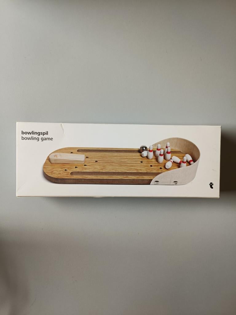 Miniatuur Bowling Spel - Houten Tafelmodel, Sport en Fitness, Bowlen, Verzenden
