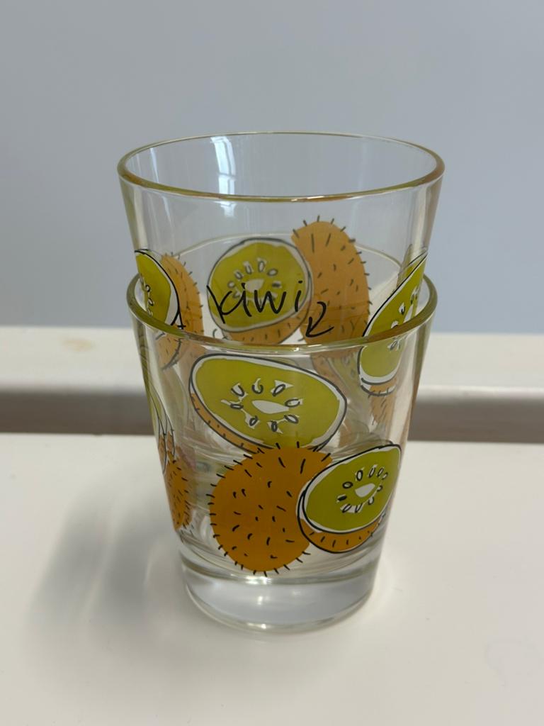 Twee Blond Amsterdam kiwi glazen, Huis en Inrichting, Keuken | Servies, Ophalen, Glas of Glazen, Blond Amsterdam, Glas