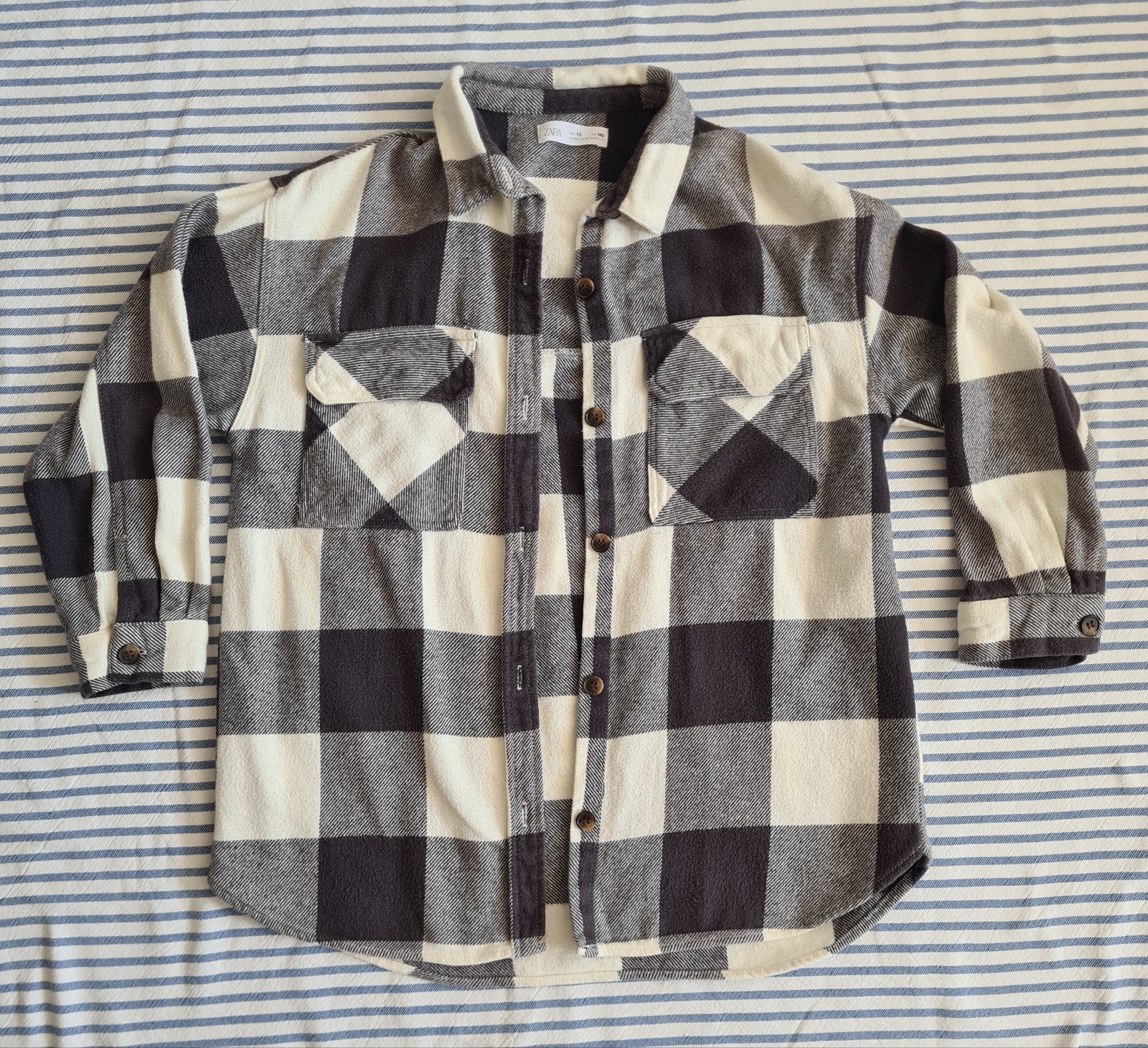 Zara blouse zwart/grijs en beige maat 140 zgan, Meisje, Overhemd of Blouse, Ophalen of Verzenden, Zo goed als nieuw