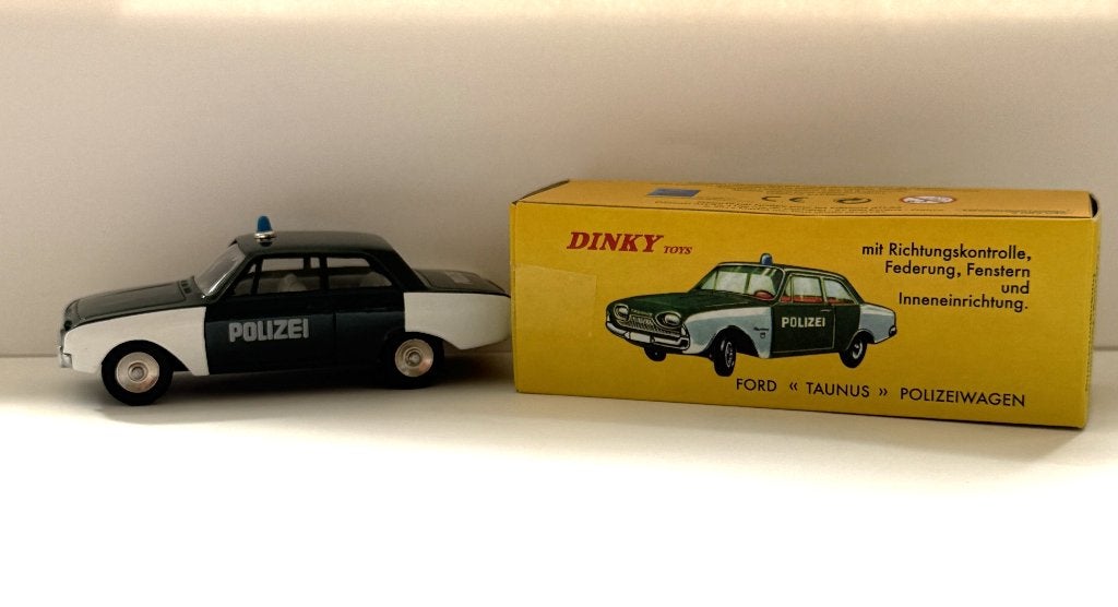 Dinky Toys Ford Taunus politiewagen 551 ATLAS EDITION(NR i), Ophalen, Zo goed als nieuw, Auto, Dinky Toys