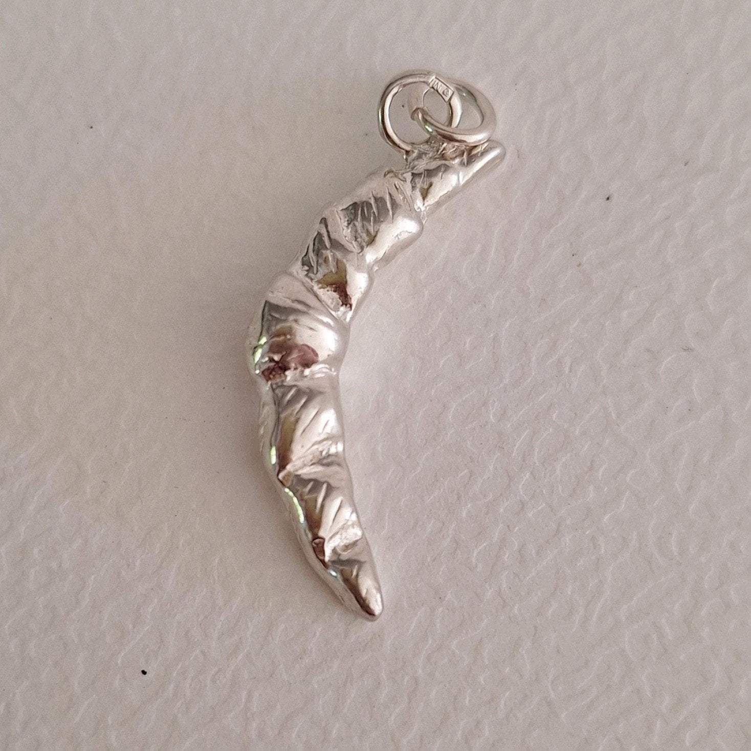 Zilver bedel croissant 925 hanger bedel armband Parijs uniek, Overige merken, Nieuw, Ophalen of Verzenden, 1 bedel