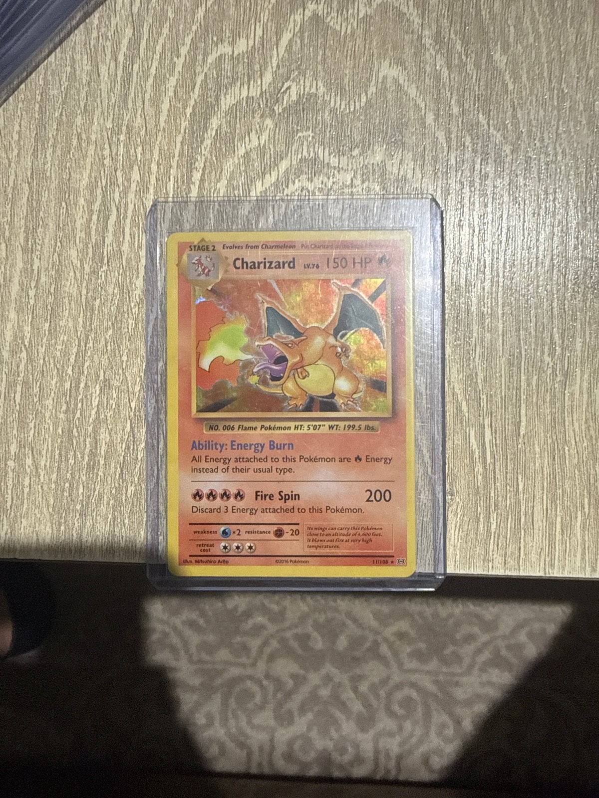Charizard Pokémon kaart - 11/108, Ophalen of Verzenden, Gebruikt, Losse kaart