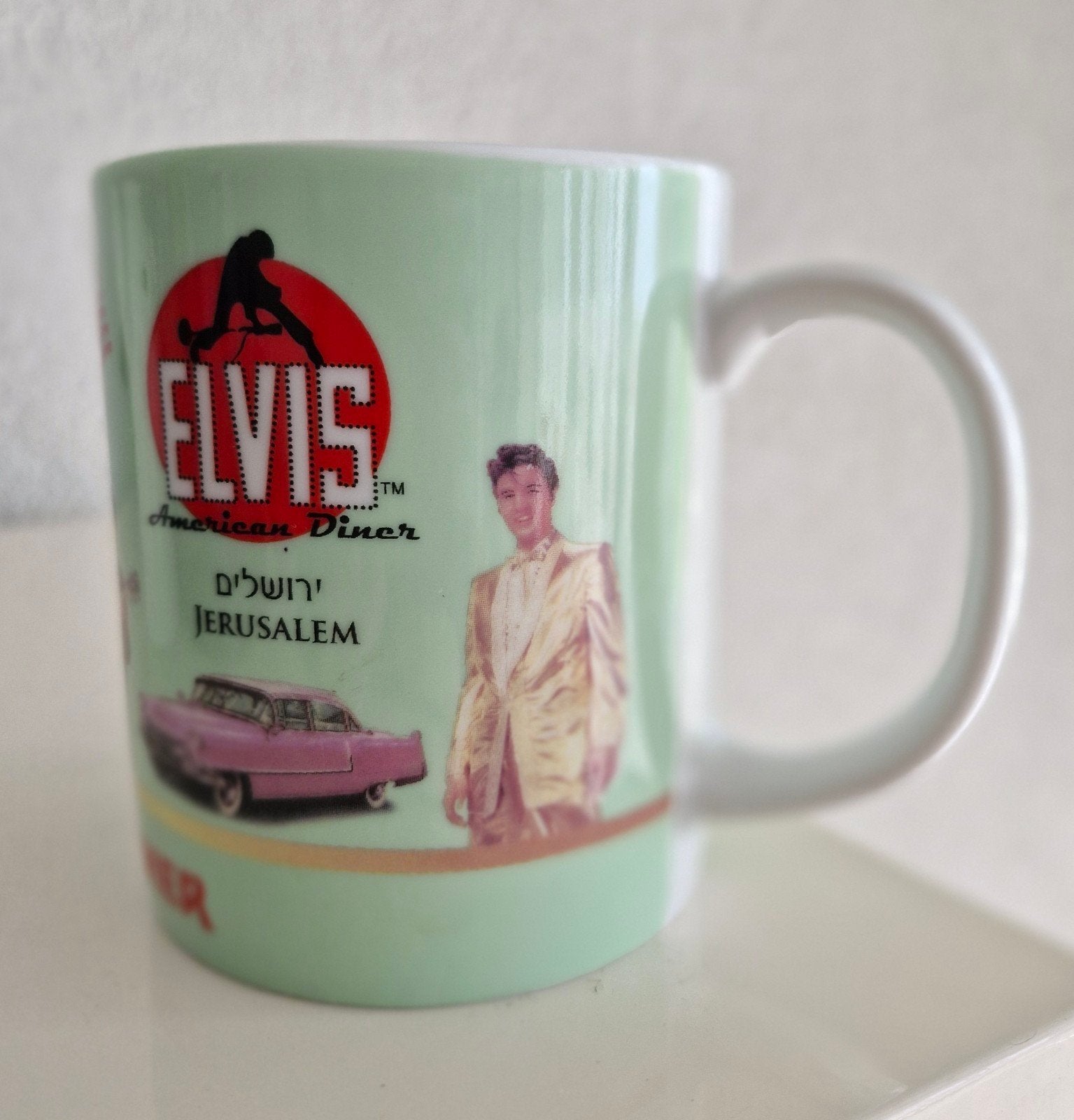 Elvis Presley 'American Diner' Beker, Groen, Vintage, Ophalen of Verzenden, Zo goed als nieuw