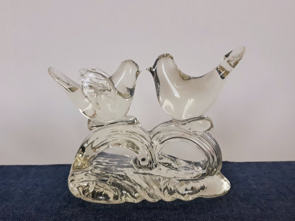 Glassculptuur Vogeltjes Scandinavië Vintage, Ophalen of Verzenden