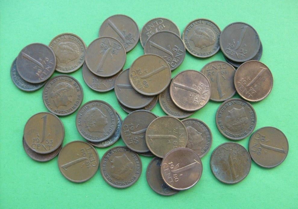 Complete serie mooie centen 1942 zink t/m 1980.- 35 stuks, Verzenden, Koningin Juliana, Setje