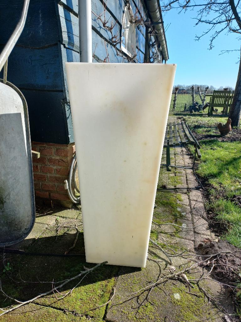 Witte moderne plantenbak, Tuin en Terras, Bloembakken en Plantenbakken, Ophalen, Rond, Kunststof, Minder dan 30 cm