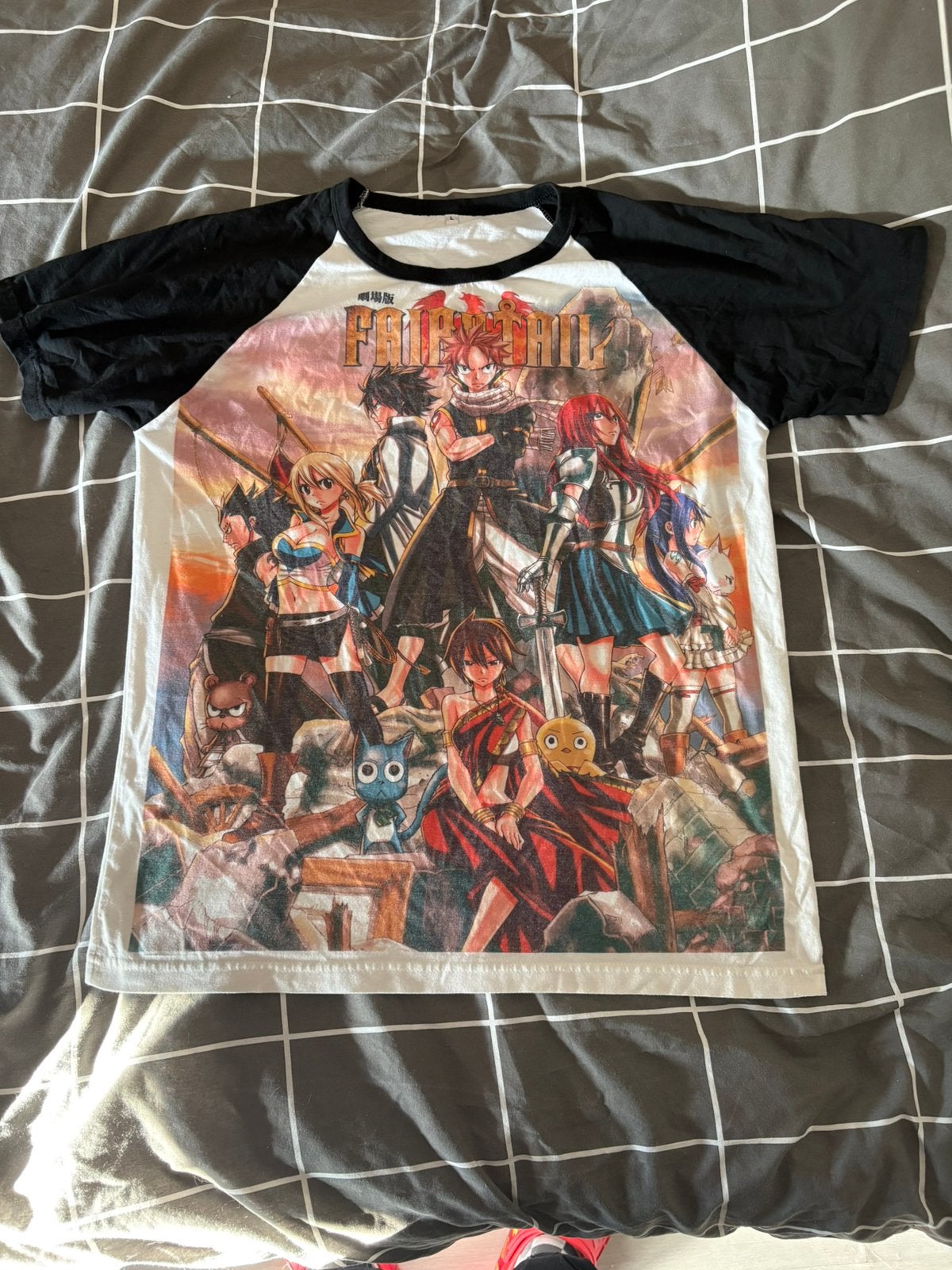 Fairy Tail t-shirt maat L valt als S/M anime, Ophalen of Verzenden, Gedragen, Meerkleurig