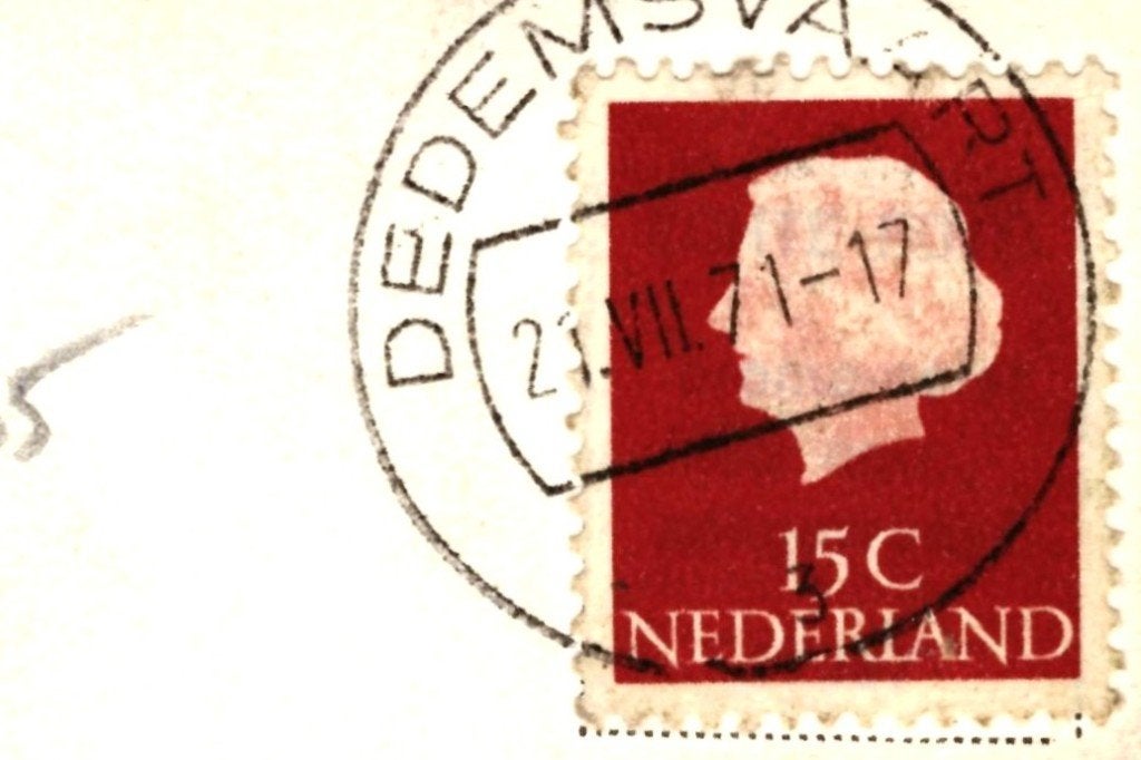 939835 Dedemsvaart O 1971 gemeentehuis Gelopen met postzegel, Verzenden, 1960 tot 1980, Gelopen, Overijssel