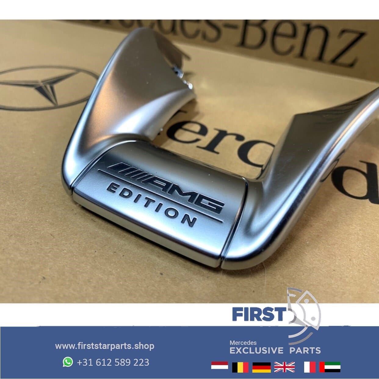 Mercedes ORIGINEEL STUUR AMG EDITION 1 LOGO A45 C43 C63 CLA4, Gebruikt, -, Ophalen of Verzenden, -