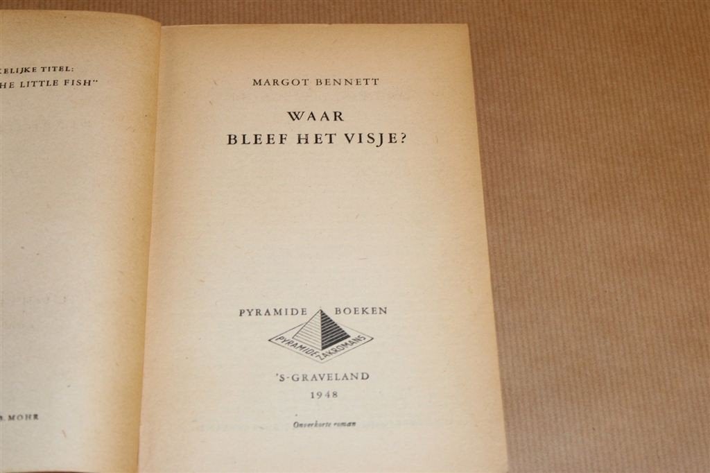 Waar Bleef het Visje? 1948 — Margot Bennett — Roman, Boeken, Ophalen of Verzenden, Gelezen