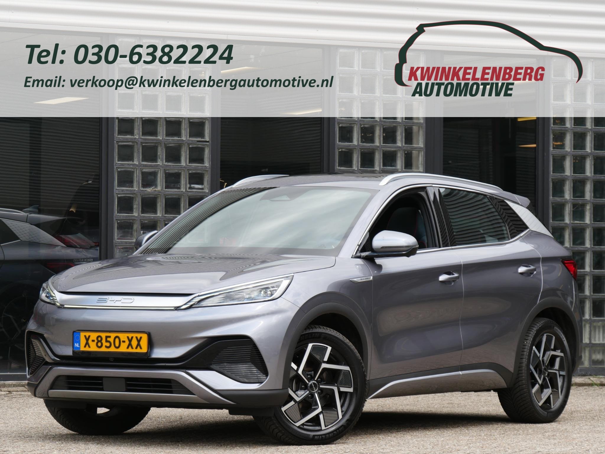 BYD ATTO 3 60kWH PANORAMADAK/ LEER/ 360 CAMERA/ NL-AUTO 1S, Auto's, BYD, Gebruikt, 38 min, Blauw, Automatische klimaatregeling