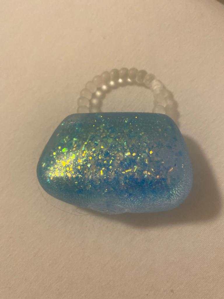 Glitter Slime Tasje - Blauw met Sprankelende Glitters, Ophalen, Zo goed als nieuw, Meisje