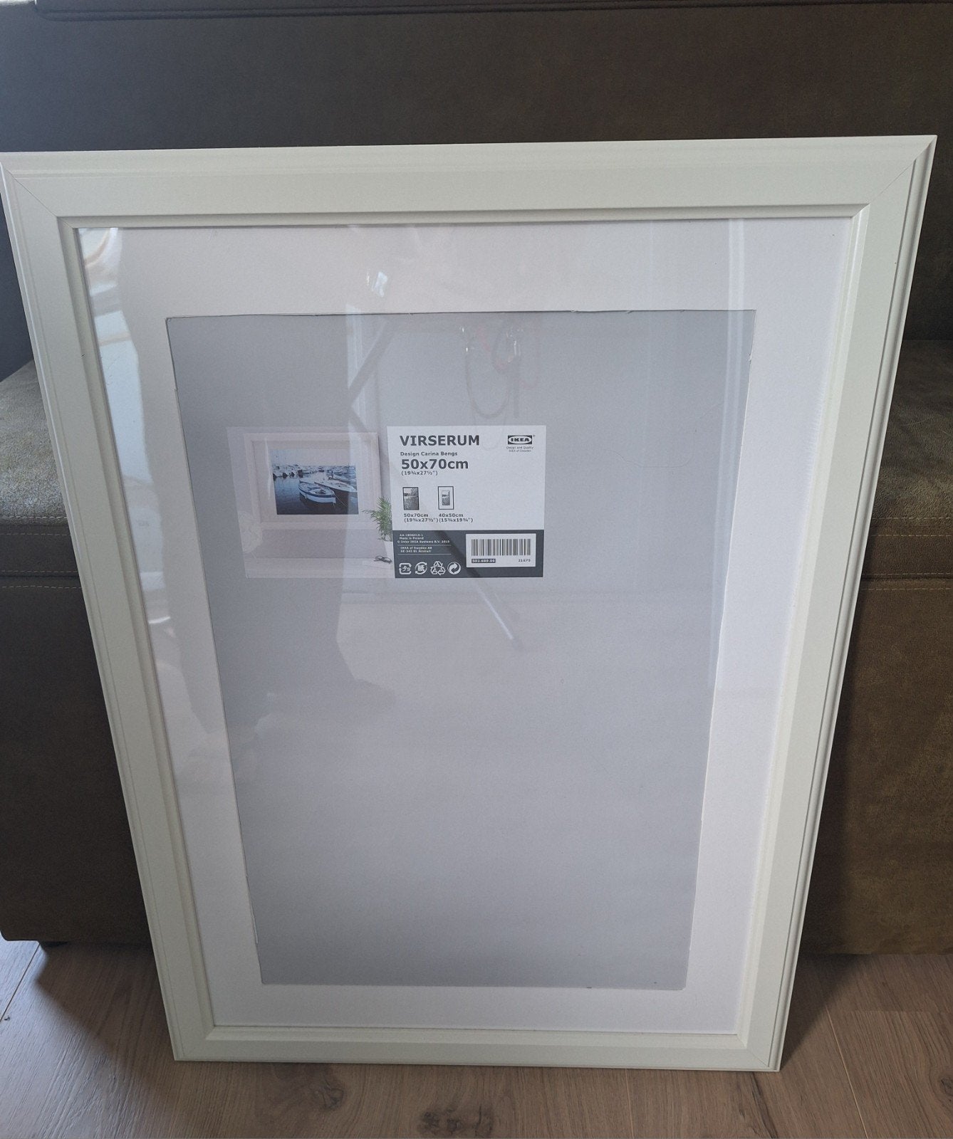 IKEA VIRSERUM fotolijst 50x70 cm wit, Ophalen, Hangend, Gebruikt, Fotolijst
