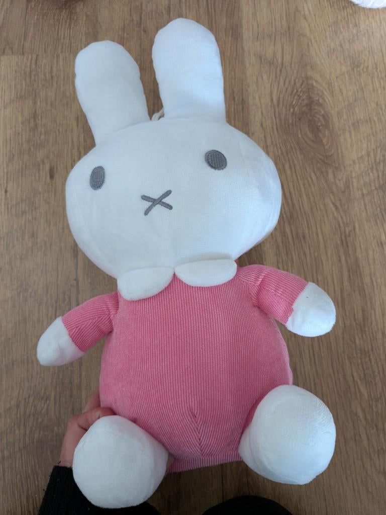 Nijntje knuffel roze ribstof, Ophalen, Overige merken, Konijn, Nijntje