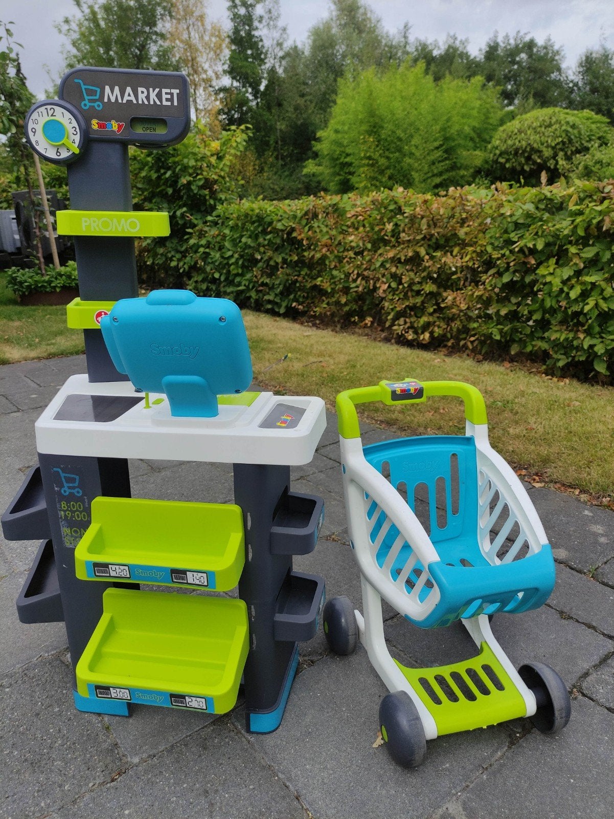 Smoby Supermarkt Speelset met Winkelwagen en Scanner, Ophalen, Gebruikt, Rekenen, Met geluid