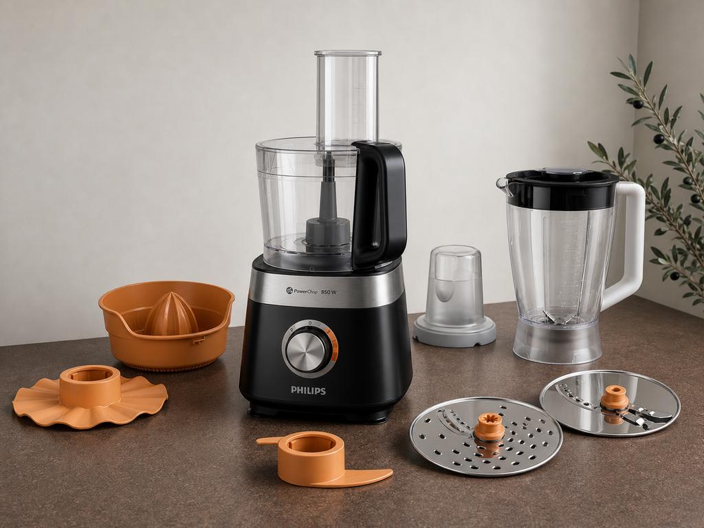 Philips Viva Collection HR7530/10 foodprocessor - Nieuw!, Ophalen, 1 tot 2 liter, Nieuw, 3 snelheden of meer