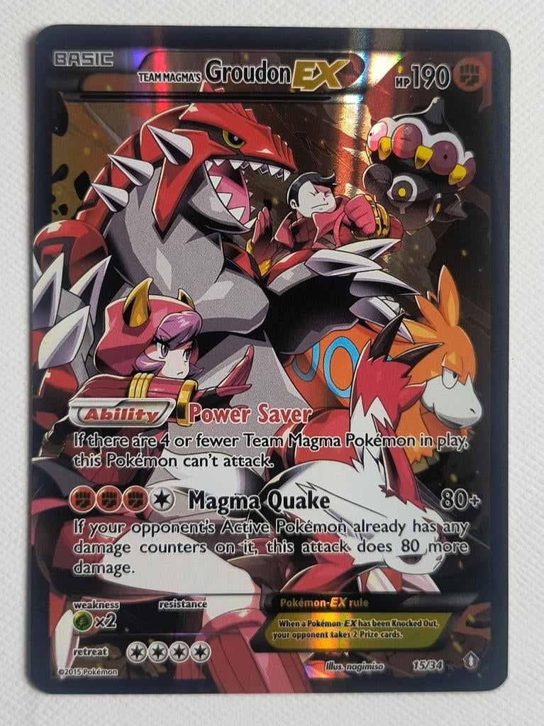 Team Magma's Groudon ex NM, Ophalen of Verzenden, Zo goed als nieuw