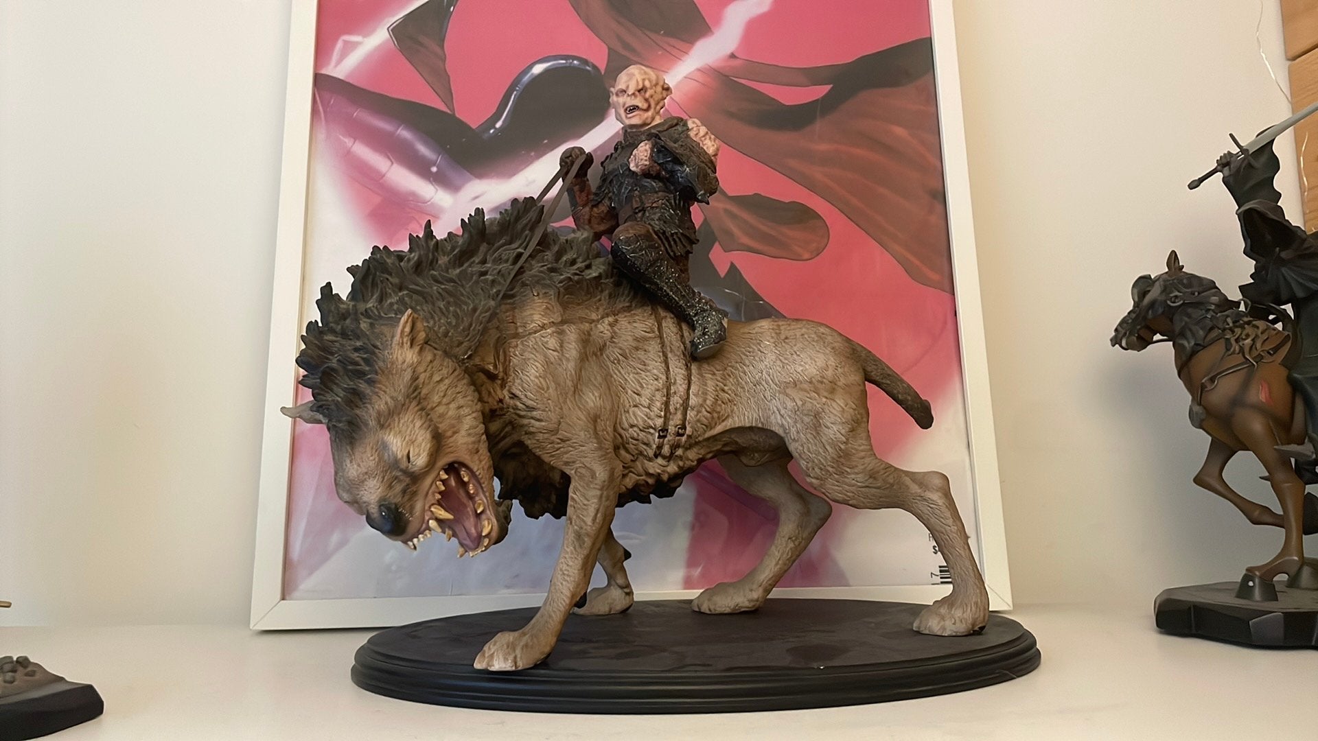 Sideshow weta collectibles lord of the rings Gothmog on Warg, Verzamelen, Beelden en Beeldjes, Ophalen, Zo goed als nieuw, Fantasy