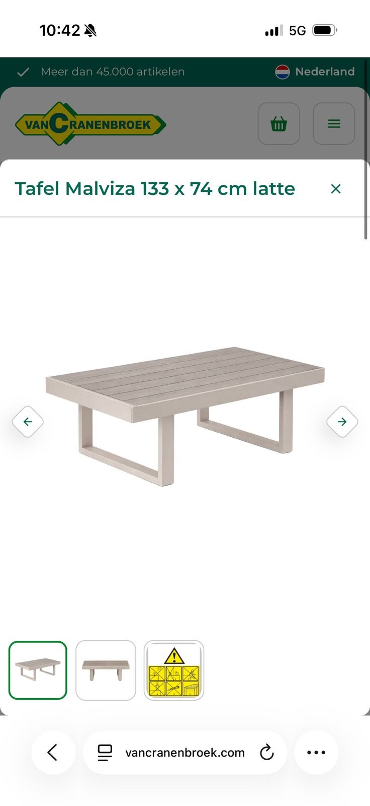 Tafel, Tuin en Terras, Ophalen, Zo goed als nieuw, Rechthoekig
