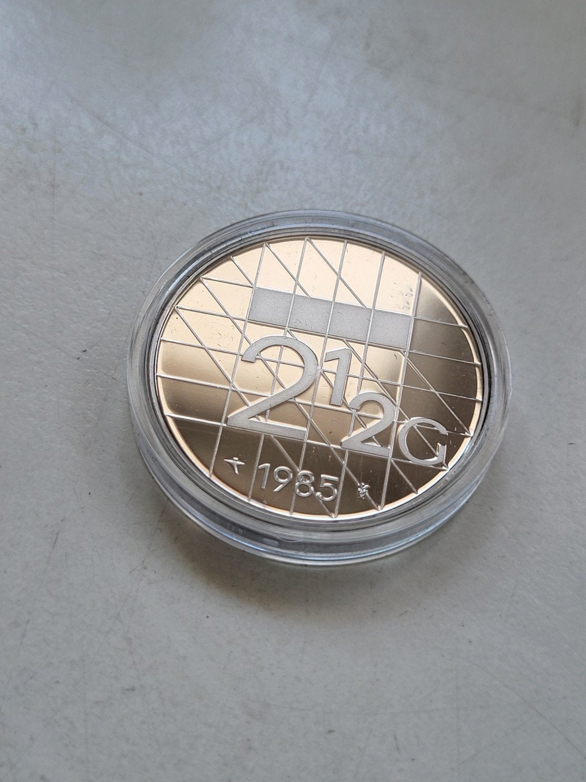 Rijksdaalder 1985 proof in capsule, Ophalen of Verzenden, Koningin Beatrix, 2½ gulden