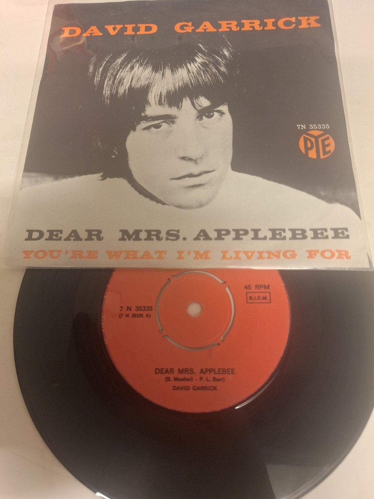 David Garrick - Dear Mrs. Applebee, 1967., Cd's en Dvd's, Vinyl | Pop, Fotohoes, Verzenden, 7 inch, Pop