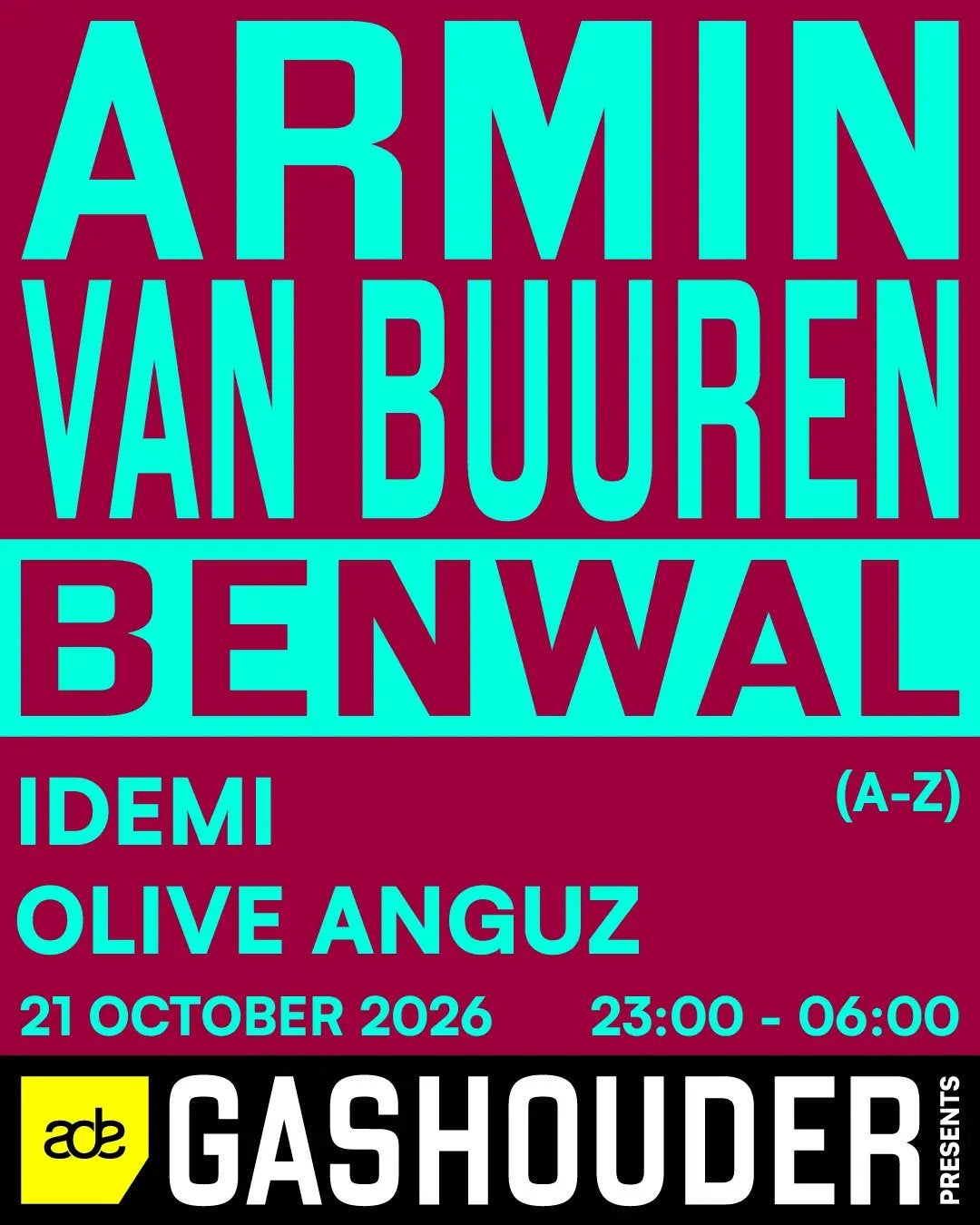 Tickets 4x Gashouder Armin van Buuren Benwal, Drie personen of meer