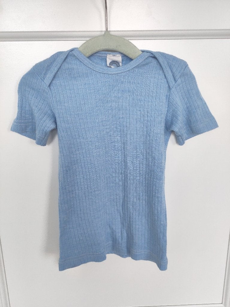 Hemelblauw Cosilana shirt van zacht wolzijdekatoen, 86-92, Kinderen en Baby's, Gebruikt, Jongetje of Meisje, Ophalen of Verzenden