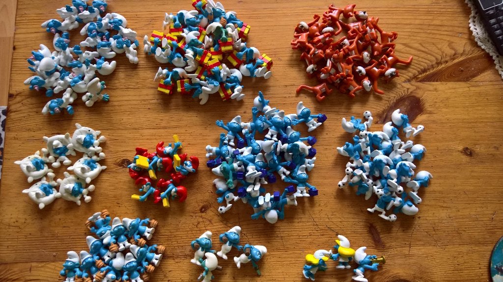 party smurfjes, Ophalen of Verzenden, Zo goed als nieuw, Verschillende Smurfen, Poppetje, Figuurtje of Knuffel