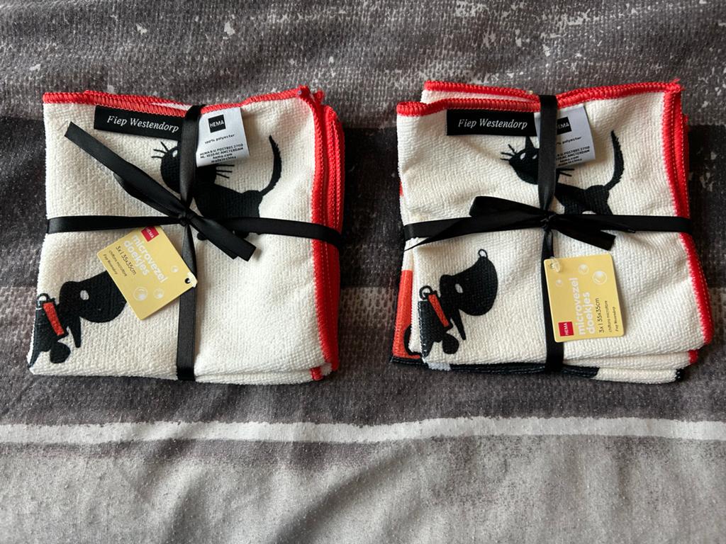 Hema Fliep Westendorp microvezel doekjes (2x 3 stuks), Overige typen, Nieuw, Ophalen of Verzenden, Meerkleurig