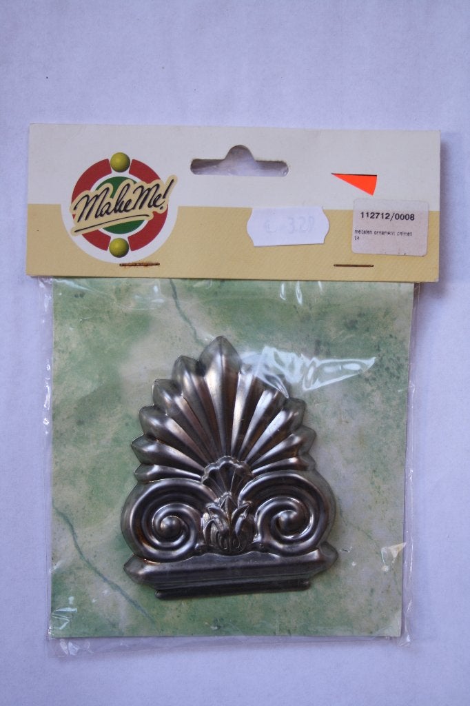 Make me metalen ornament palmette 8cm, Ophalen of Verzenden, Nieuw, Overige materialen, Knutselmateriaal