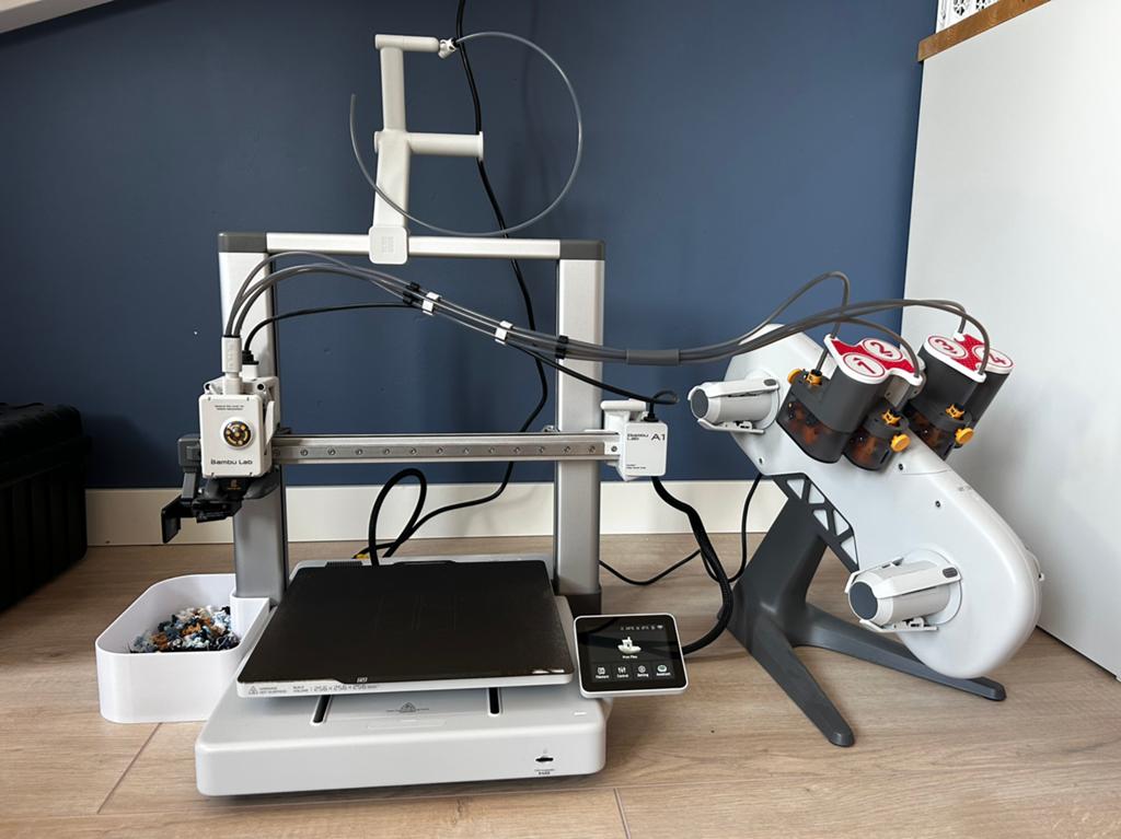 Bambulab A1 +AMS Lite en extra 0.6mm nozzle, Computers en Software, 3D Printers, Ophalen, Zo goed als nieuw