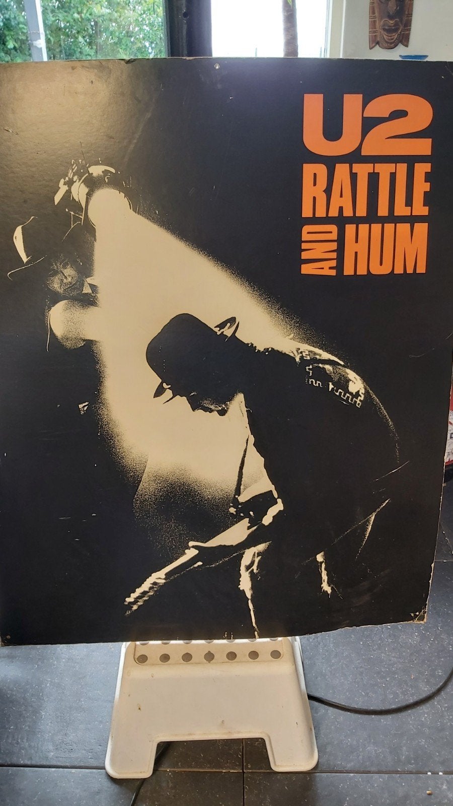 U2 - Rattle and Hum reclame poster(ca. 30 jaar oud), Ophalen, Gebruikt, Pop, Overige formaten