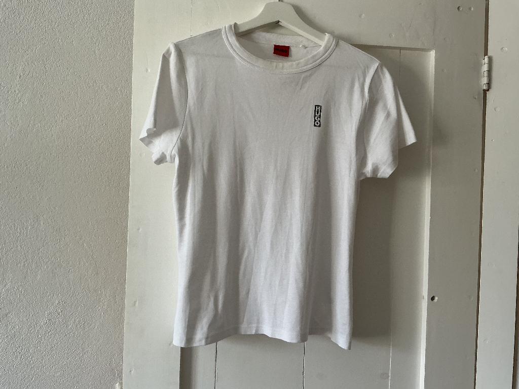 Hugo boss shirt wit L, Wit, Maat 42/44 (L), Ophalen of Verzenden, Zo goed als nieuw