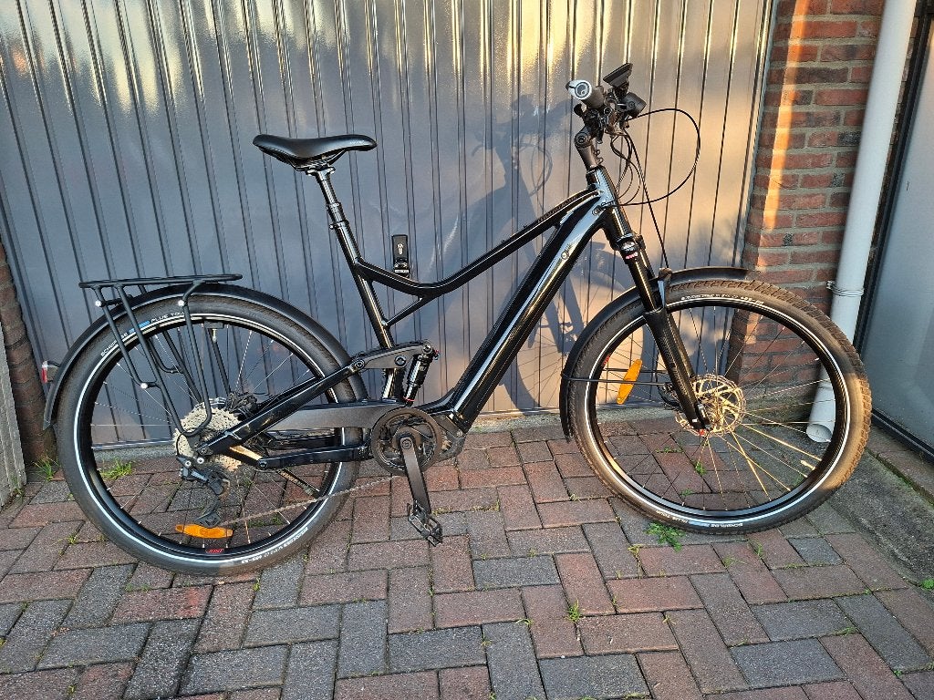 Electrische fiets Moustache Samedi Xroad FS full-suspension, Ophalen, Zo goed als nieuw, 50 km per accu of meer, Overige merken
