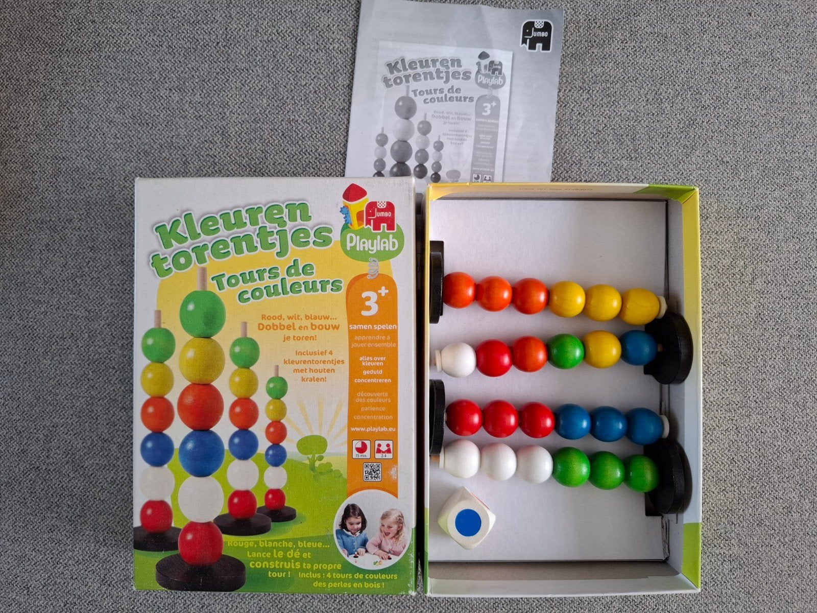 Playlab Kleurentorentjes spel, Drie of vier spelers, Ophalen, Gebruikt