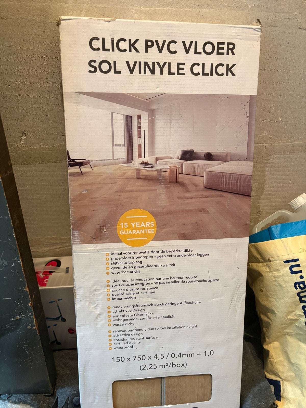 Nieuwe Click PVC Vloer - Ivory Naturel Oak, Ophalen, Kunststof, 50 tot 150 cm, Overige typen