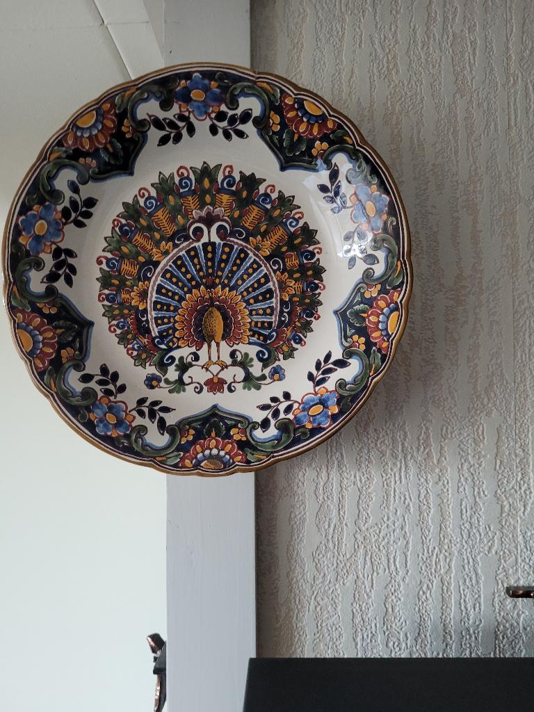 prachtig wandbord  makkum  28 cm, Ophalen of Verzenden
