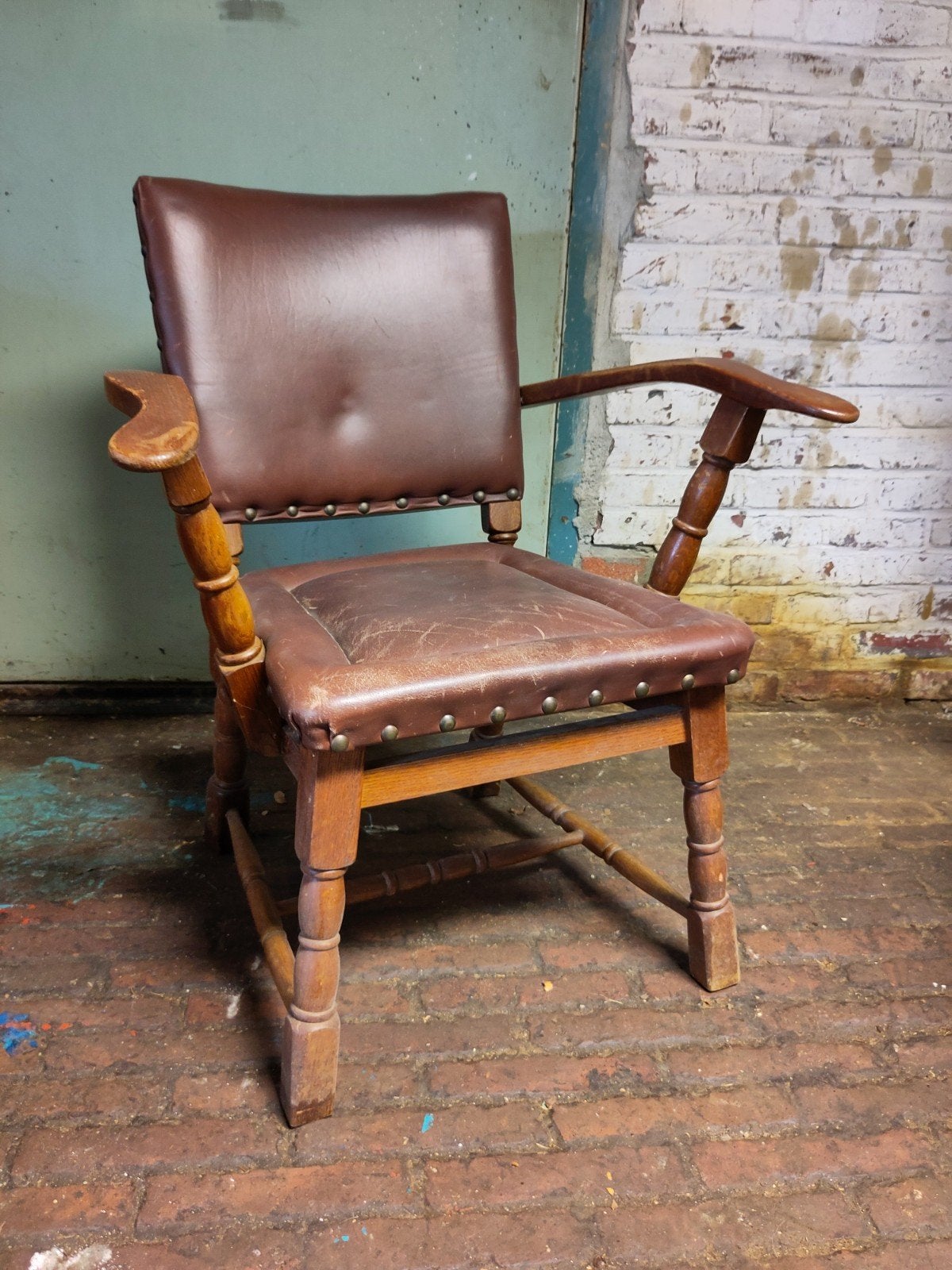 Artifort leren stoel, Ophalen, Gebruikt, Bruin, Vintage