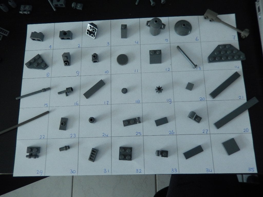 Diverse donker grijze lego onderdelen (zie foto's), Ophalen of Verzenden, Zo goed als nieuw, Lego