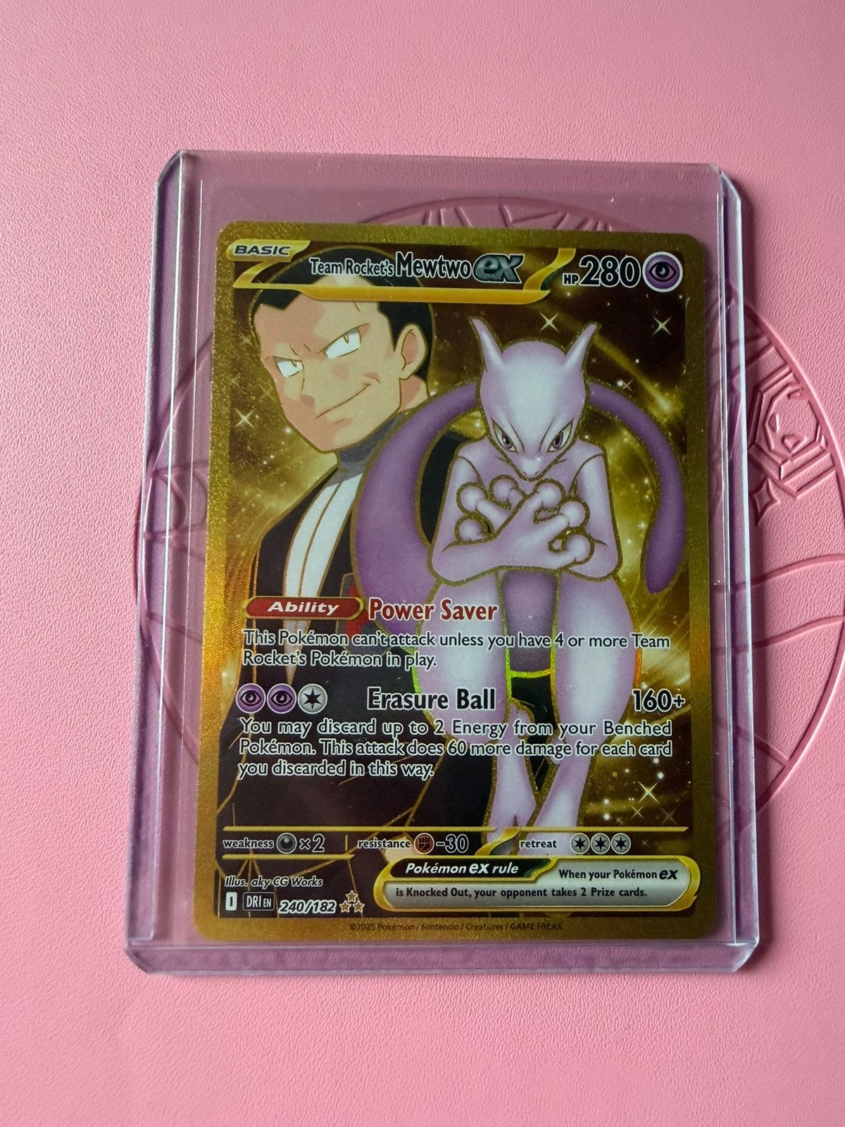 Team Rocket’s Mewtwo ex #240 Destined Rivals, Ophalen of Verzenden, Zo goed als nieuw