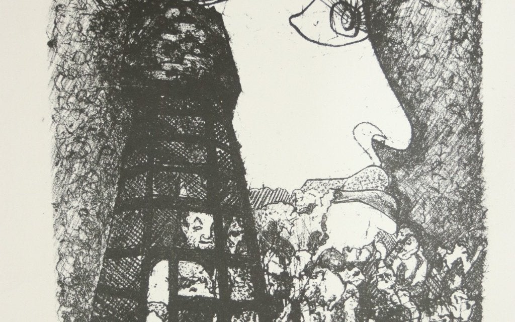 Grafiek Die Gefangenen - Maria Schneider, 1973, Ophalen, Gesigneerd, 1950 - 1999, Overige technieken