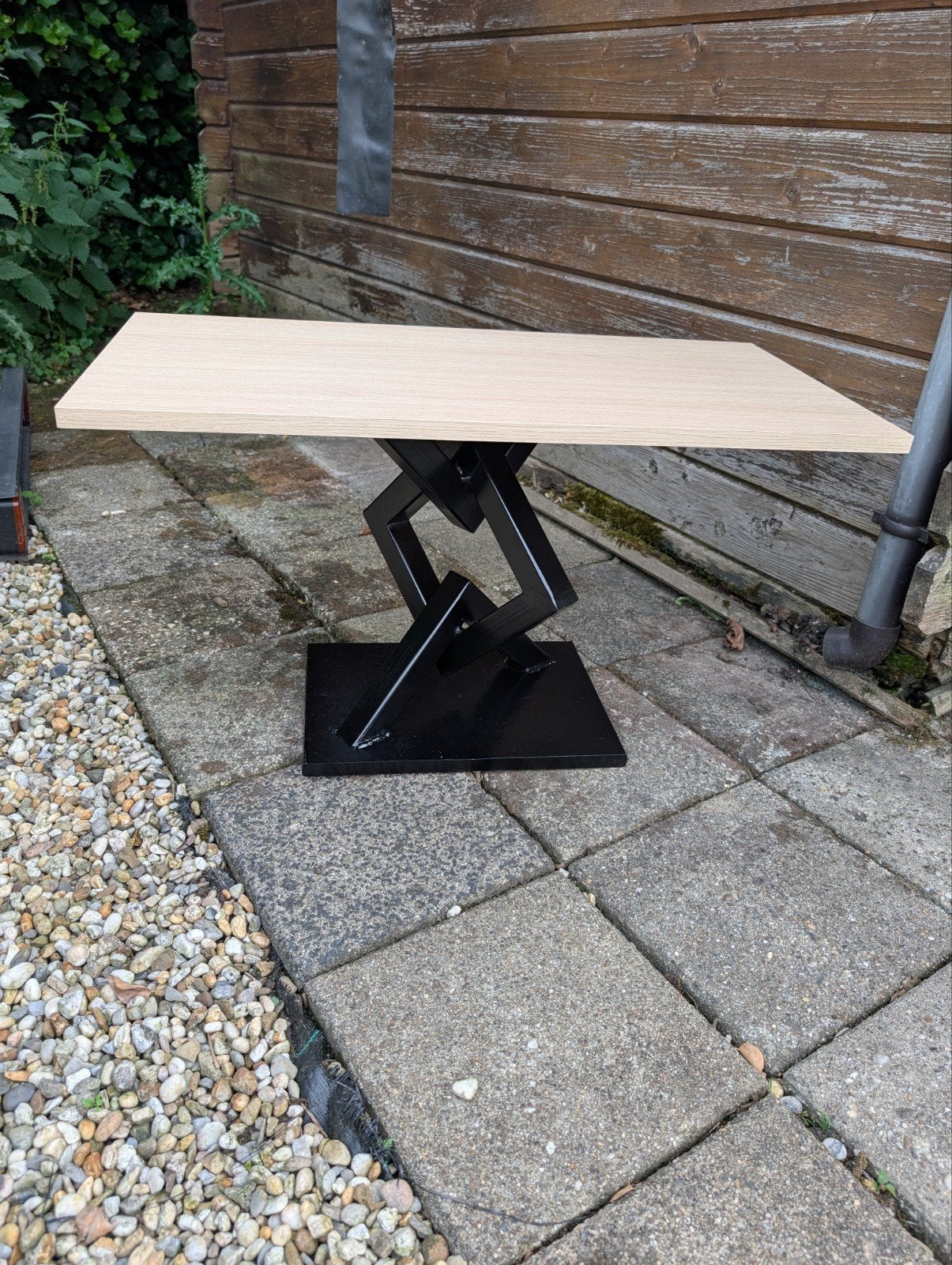 Staal onderstel ( zonder blad)  43 cm hoog, Ophalen, Rechthoekig