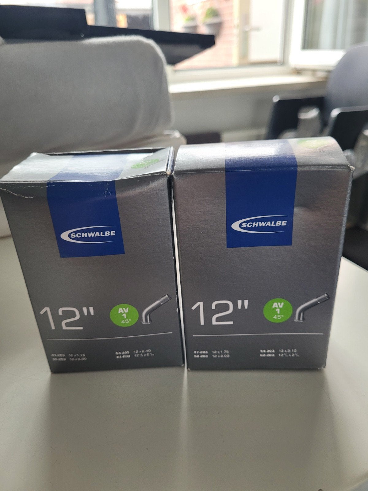 Schwalbe binnenbanden 12 inch (AV1 45 graden), Band, Schwalbe, Kinderfiets, Nieuw