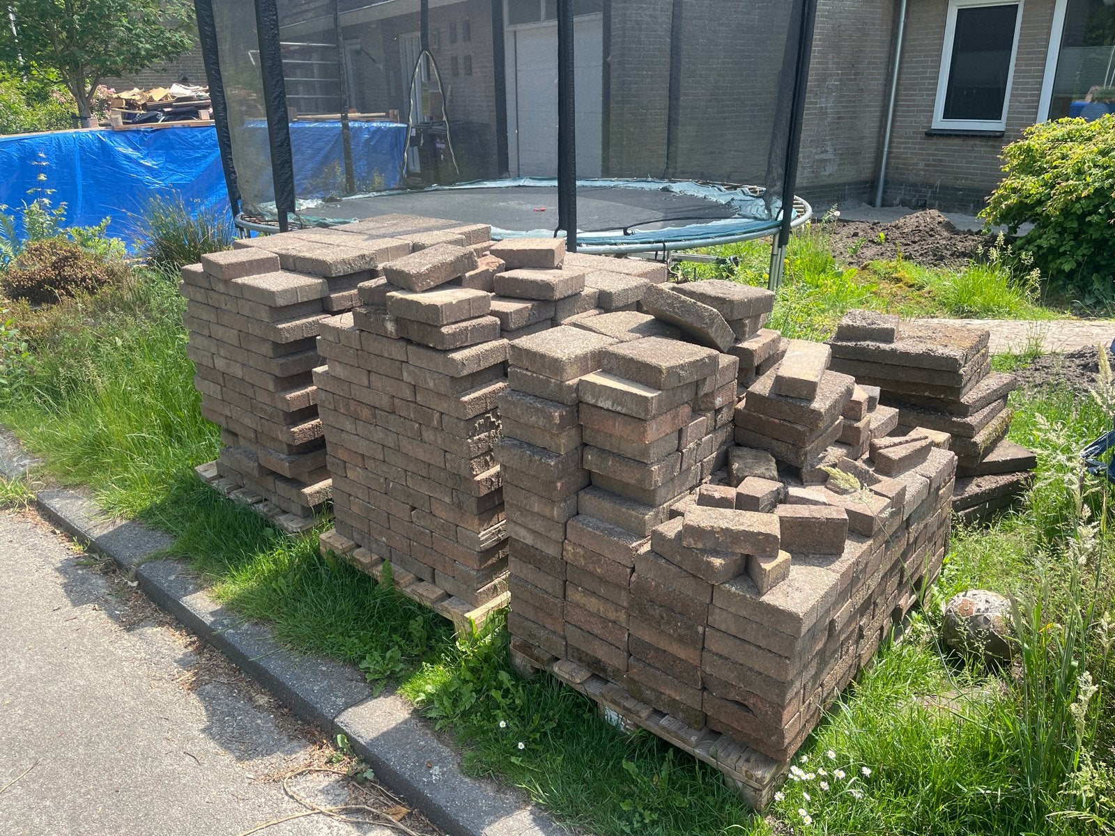 Bestrating 20x20x6 cm - ca. 26 m2, Tuin en Terras, Ophalen, Gebruikt, Klinkers, 10 m² of meer
