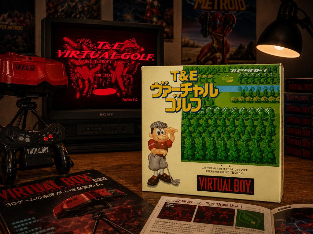 Virtual Boy - T&E Virtual Golf - JAP CIB Boxprotector, Spelcomputers en Games, Games | Nintendo Game Boy, Zo goed als nieuw, Sport