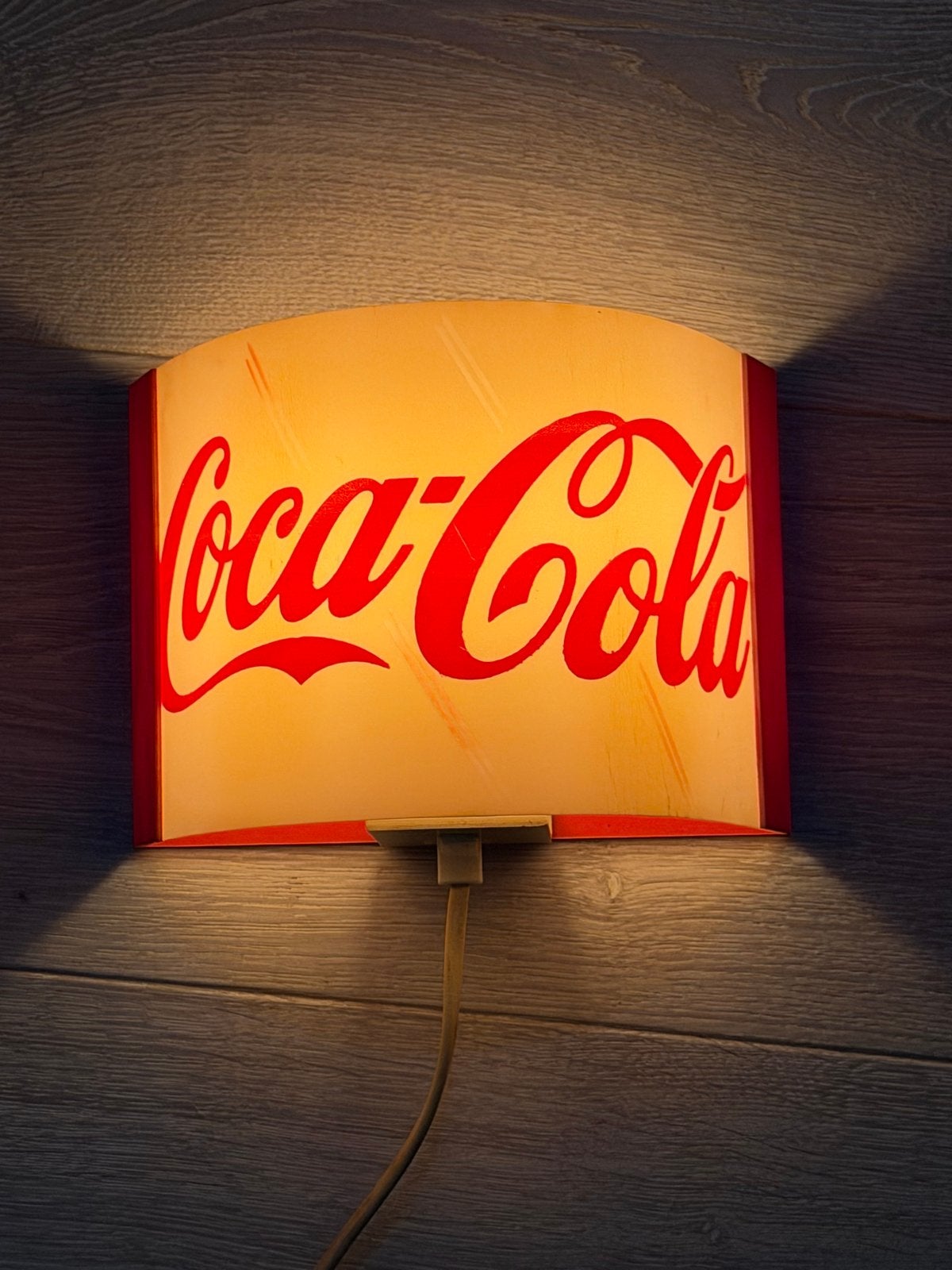 Coca-Cola Wandlamp - Vintage Stijl Verlichting, Ophalen of Verzenden, Gebruikt