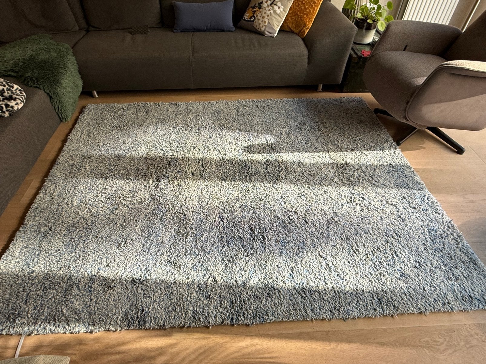 Vloerkleed Goossens, Ophalen, Blauw, 200 cm of meer, Zo goed als nieuw